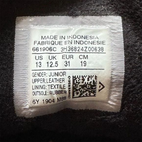 Converse Chuck Taylor All Star PC Boot Hi Junior Black/Caramel Size 13 - Picture 11 of 11